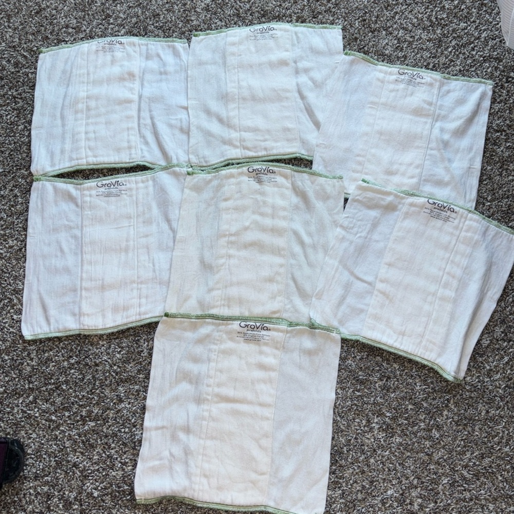 Bundle GroVia bamboo organic cotton prefolds cloth diapers newborn?